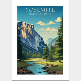 Yosemite National Park Vintage Travel Poster Posters and Art